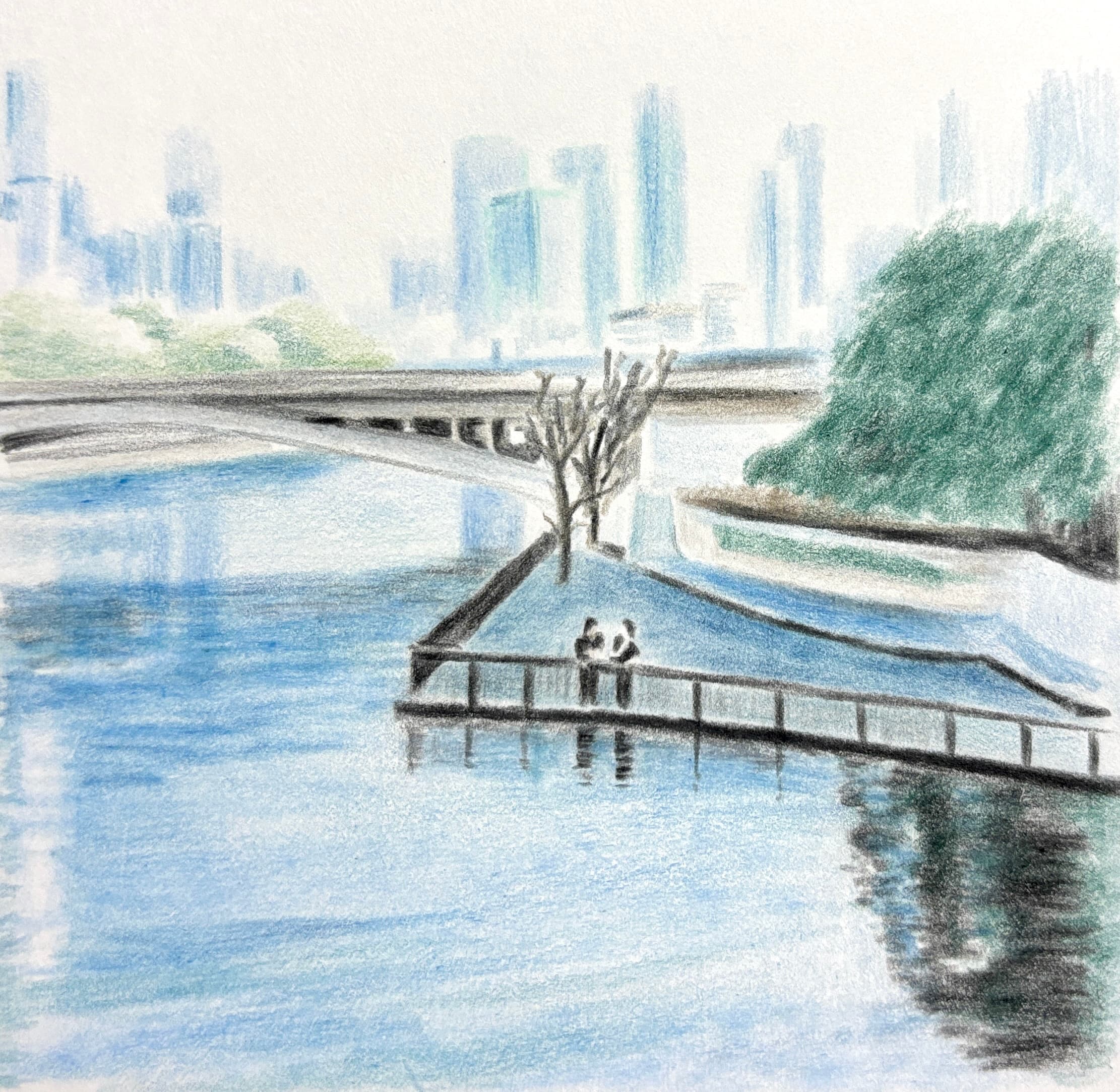 Panda by the River
